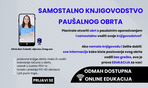 Lako i točno vodite obrt s paušalnim oporezivanjem