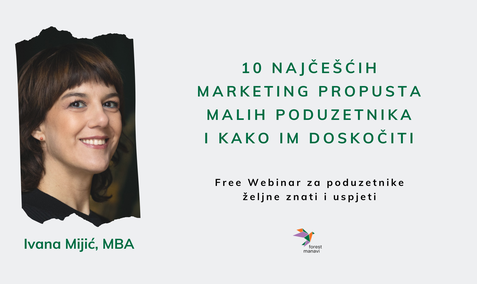 10 najčešćih marketing propusta malih poduzetnika i kako im doskočiti - Free Webinar